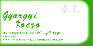 gyorgyi koczo business card